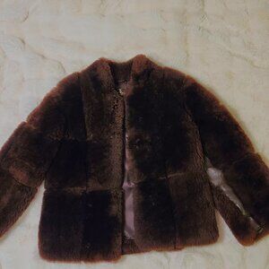Shearling Coat Vintage Chocolate Brown